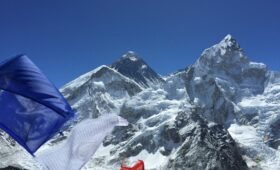 Mountain range from Everest view trek