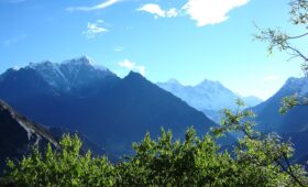 EBC with Kungmala and Island peak